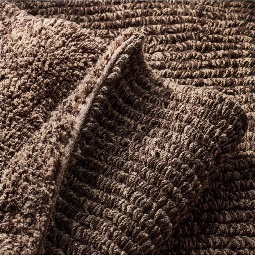 CASALUNA NEW organic melange reversible bath rug brown -21x34
